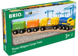 BRIO - Three-Wagon Cargo Train 7 Pieces