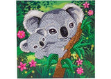 Crystal Art - Koala Hugs 18x18cm Card
