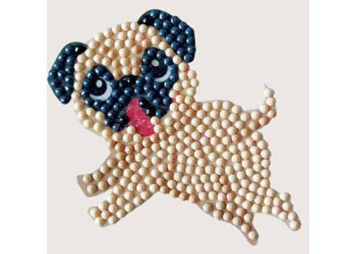 Crystal Art - Playful Pup 9x9cm Motif