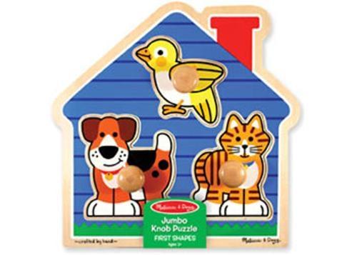 Melissa & Doug - House Pets Knob Puzzle 3 Pieces