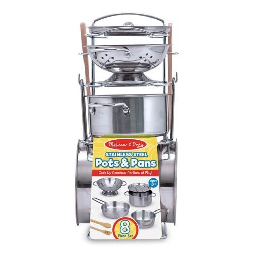 Melissa & Doug - Stainless Steel Pots & Pans Set