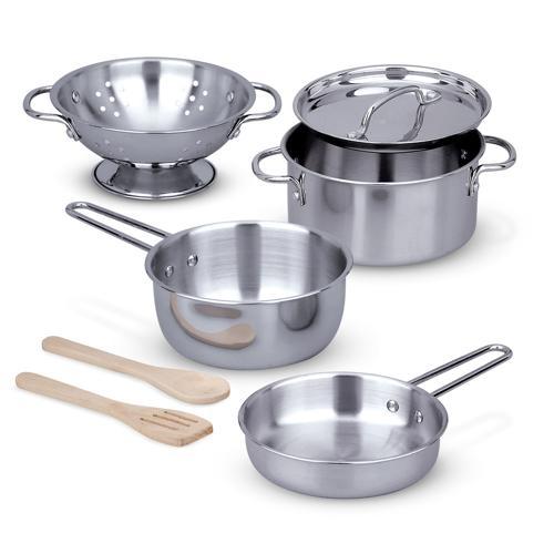 Melissa & Doug - Stainless Steel Pots & Pans Set