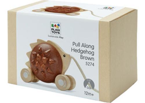 PlanToys - Pull-Along Hedgehog (Brown)