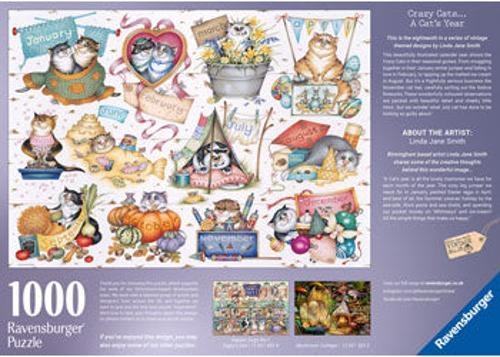 Ravensburger - Crazy Cats Cats Calendar Puzzle 1000 Pieces