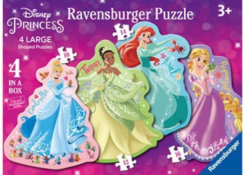 Ravensburger - Disney Princess 4 Puzzle Shaped