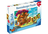 Ravensburger - Bear Family Vacations Puzzle 2x24 Pieces