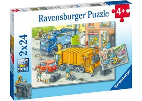 Ravensburger - Working Trucks Puzzle 2x24 Pieces