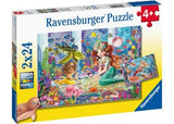 Ravensburger - Mermaid Tea Party Puzzle 2x24 Pieces