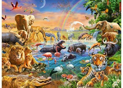 Ravensburger - Savannah Jungle Waterhole Puzzle 100 Pieces