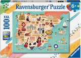 Ravensburger - Map of Spain and Portugal Puzzle 100 Pieces