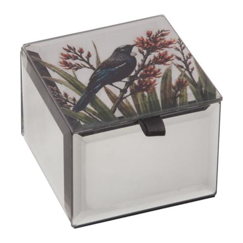 Tui Glass Mirror Mini Trinket Box 7.5cm