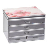 Peony Flowers Extra Large Jewellery Box With 4 Drawers 30cm