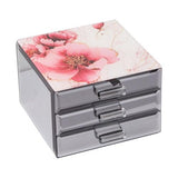 Peony Flowers Jewellery Box With 2 Drawers 15cm