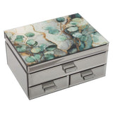 Mystic Jade Large Jewellery Box With 2 Drawers 24cm