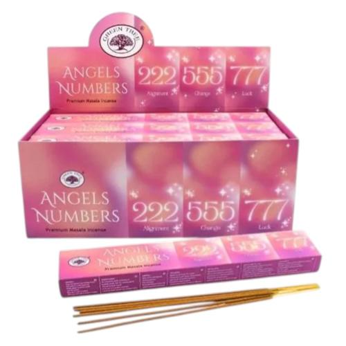 Green Tree Angel Numbers Incense Sticks 15g Pack of 12