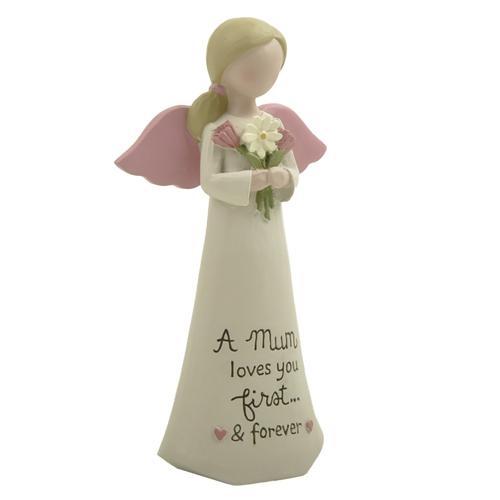 Mum Angel Polyresin Figurine 13cm With Sentiment