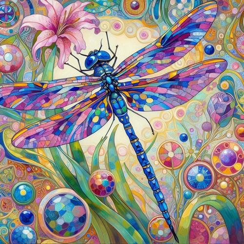 Butterfly And Dragonfly Ceramic Coasters Set of 4