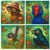 Kiwiana NZ Bird Ceramic Coasters Set of 4