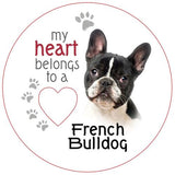 French Bulldog Heart MDF Magnet 7cm