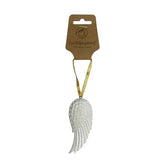 White Resin Angel Wing Hanging Decoration 7cm