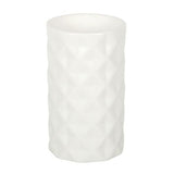 White Geometric Faceted Ceramic Oil Burner 13.5cm