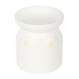 White Daisy Chain Ceramic Oil Burner 12.5cm