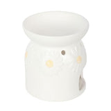 White Daisy Chain Ceramic Oil Burner 12.5cm