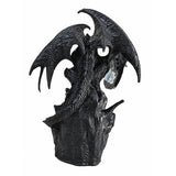 Black Dragon LED Crystal Figurine With Blue Gems 25cm