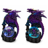 Purple Dragon LED Crystal Figurine 19.5cm