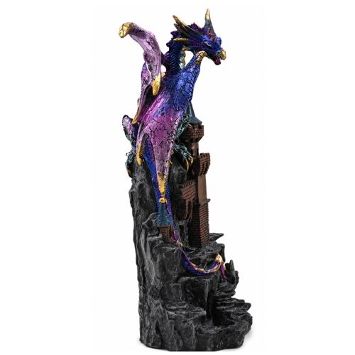 Blue Dragon Castle LED Figurine 26.5cm