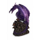 Purple Dragon Skull Polyresin Figurine 21cm