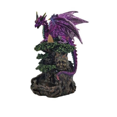Purple Dragon Castle Backflow Incense Burner 22cm
