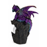 Purple Dragon LED Crystal Globe With Baby Hatchling 20cm