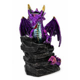 Purple Coiled Dragon Backflow Incense Burner 17.5cm
