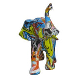 Graffiti Style Elephant Polyresin Figurine 25cm