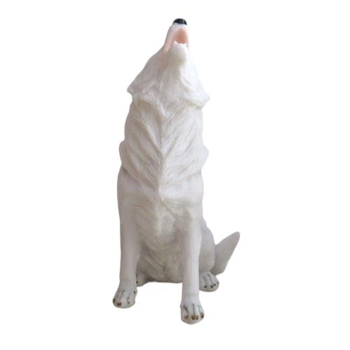 Howling Wolf Polyresin Figurine 20cm