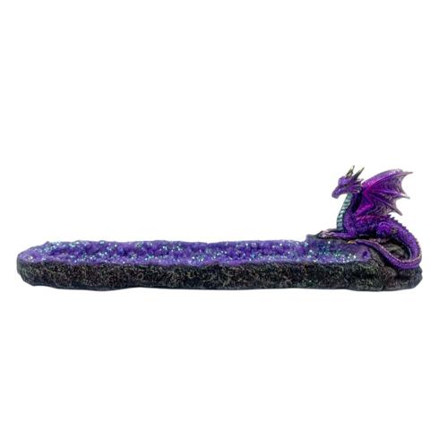 Purple Dragon With Gems Incense Holder 25cm