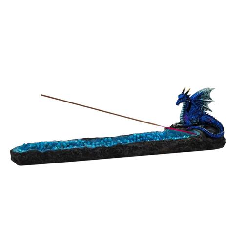 Blue Dragon With Gems Incense Holder 25cm