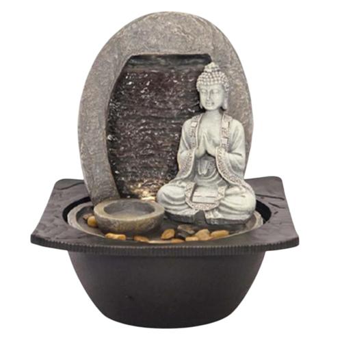 Tranquil Buddha Indoor Water Feature With LED 23cm