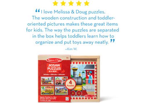 Melissa & Doug - Vehicles Puzzles In A Box