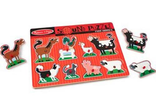 Melissa & Doug - Farm Animals Sound Puzzle - 8pc