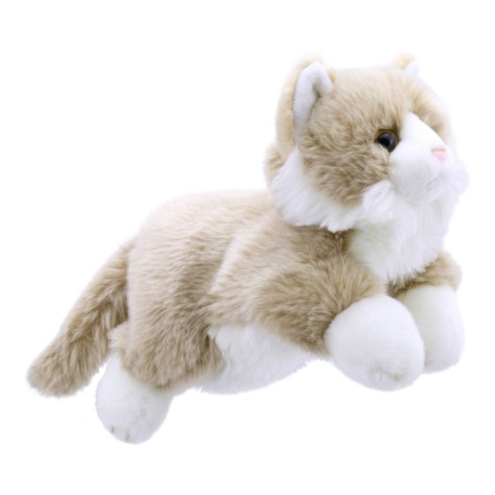 Full Bodied Puppet - Cat (Beige & White) - Puppet Co.