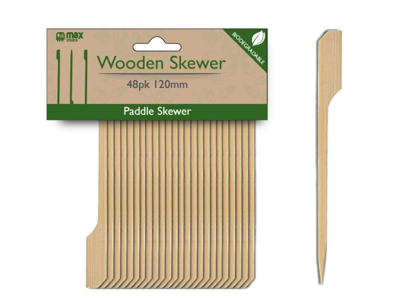 Bamboo Paddle Skewers - MaxChoice 120mm (1152pcs)