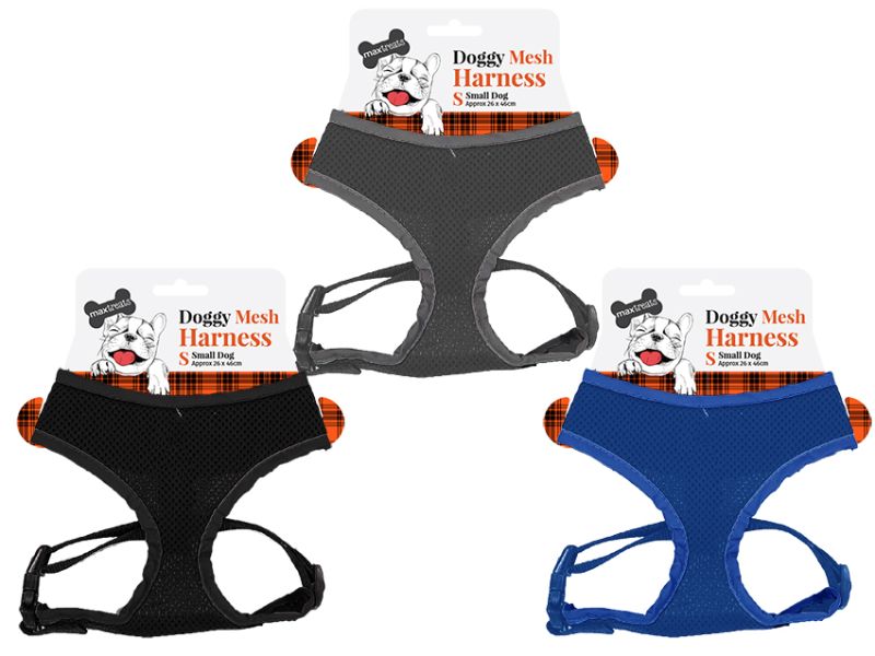 Dog Harness - Mesh Small 26cm/33-46cm (Set of 12 Assorted)