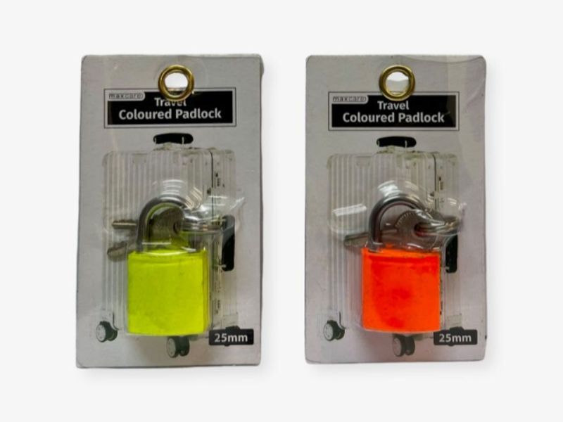 Padlock - Colour 25mm (Set of 12 Assorted)