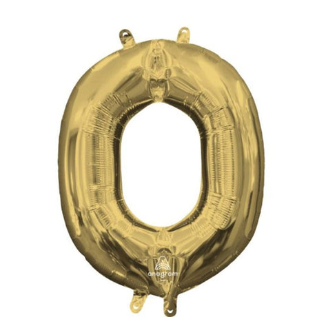 Elegant 40cm Letter O balloon in white gold, perfect for celebrations and stylish decor.