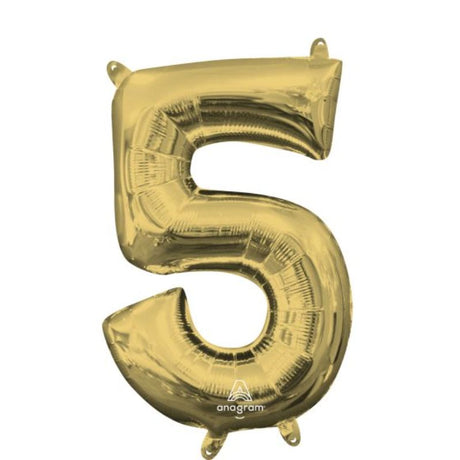 40cm self-sealing white gold foil balloon, air fill only, perfect for celebrations and events.
