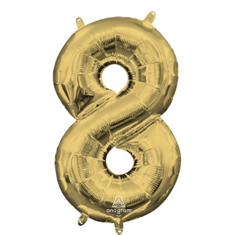 40cm white-gold self-sealing foil balloon, perfect for celebrations and elegant decor.