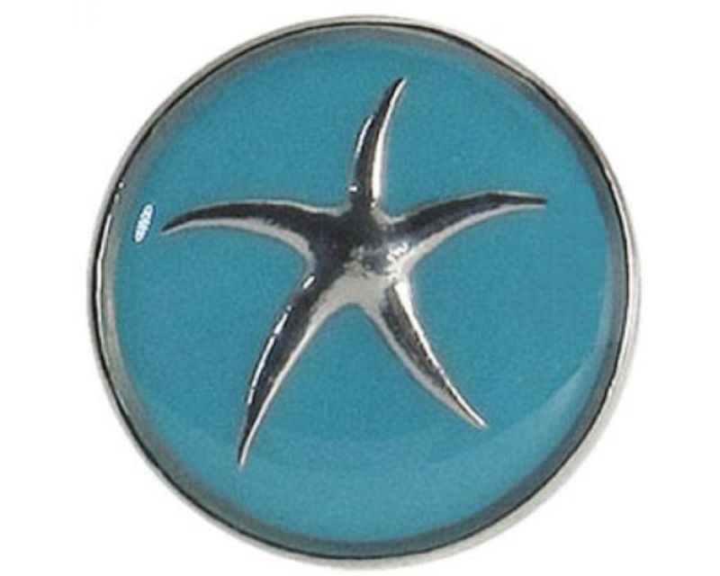 Vibrant teal accessory featuring a starfish design, perfect for summer activities and everyday fashion.