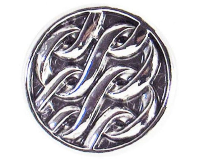 Elegant silver ribbon snap accessory perfect for enhancing outfits and expressing unique style.